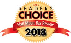 2018 Half Moon Bay Review Readers Choice award winner for best American restaurant, most romantic restaurant, favorite bar, special occasions, whale watching spot